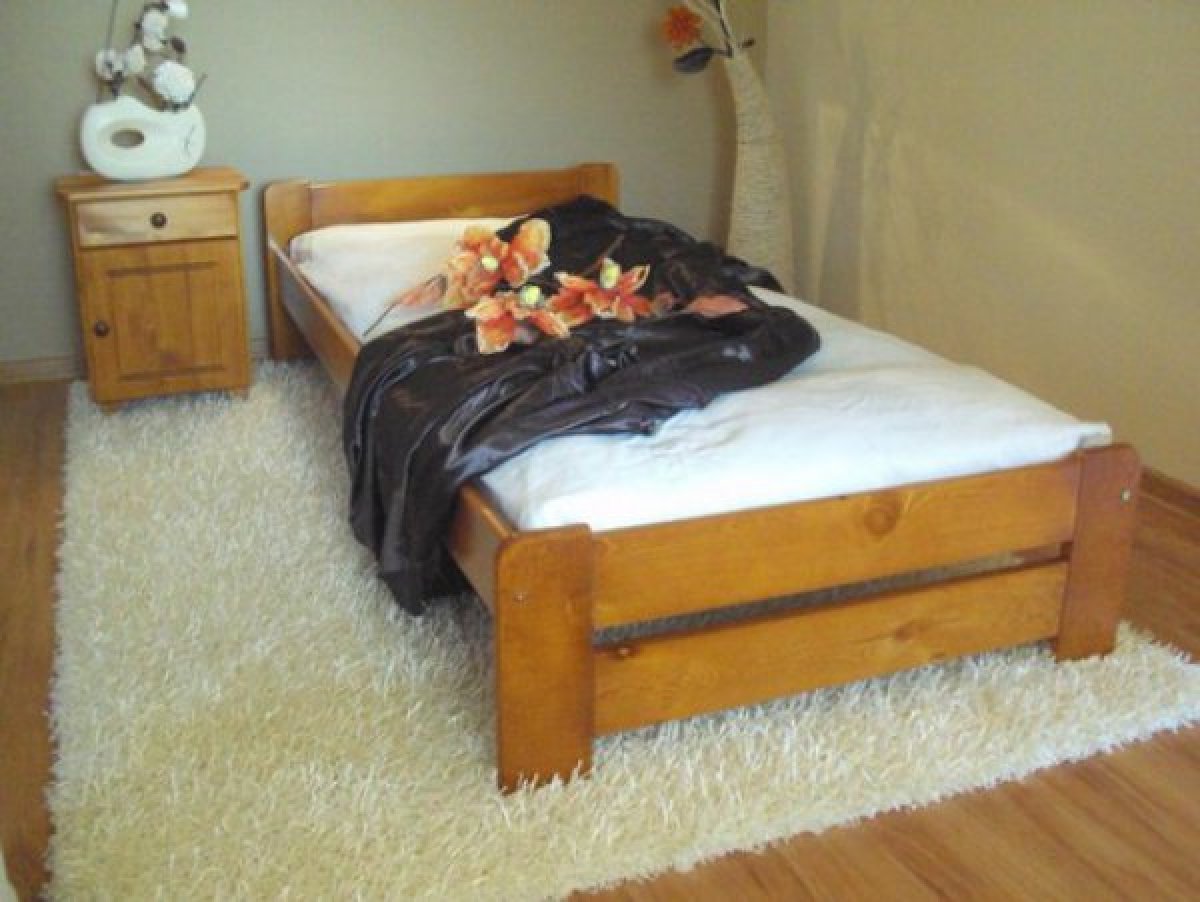 Zvýšená postel Halle 90x200 cm - Olše + matrace Super-flex + rošt