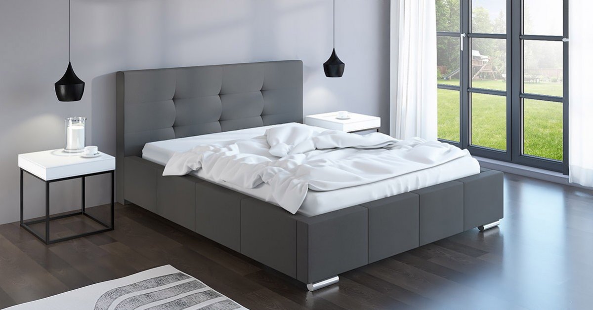 Čalouněná postel Trento 90/200 cm s úložným prostorem jasmine
