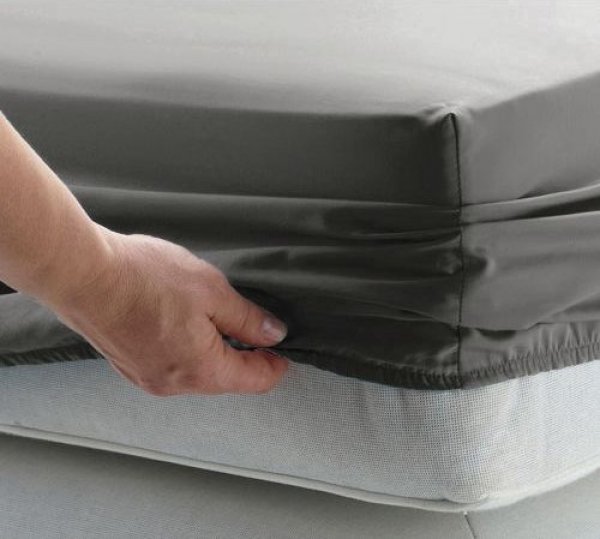 Jersey prostěradlo s gumkou 90/200 cm ECONOMY- šedá