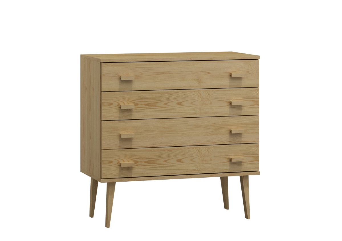 Komoda z masivu borovice Nord K1/4S 99/92/42 cm / přírodní