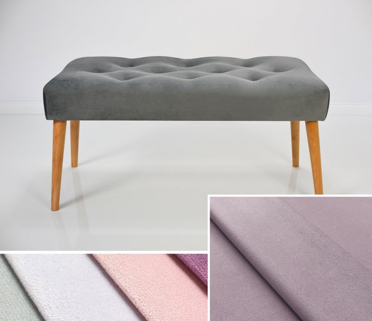 Čalouněná lavice DARINA 100x40x42 cm, barva  levandulová