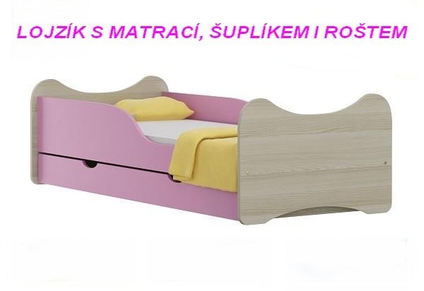Postel Lojzk N21 160/80 cm + matrace + uplk rov