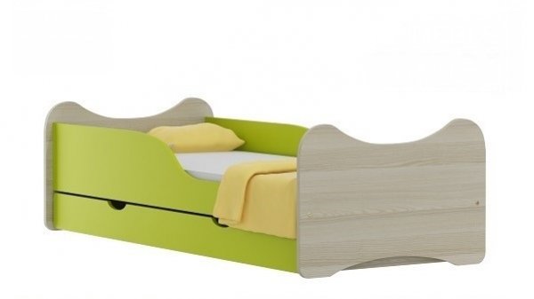 Postel Lojzík N21 180/90 cm + matrace + šuplík zelený POSLEDNÍ KUS