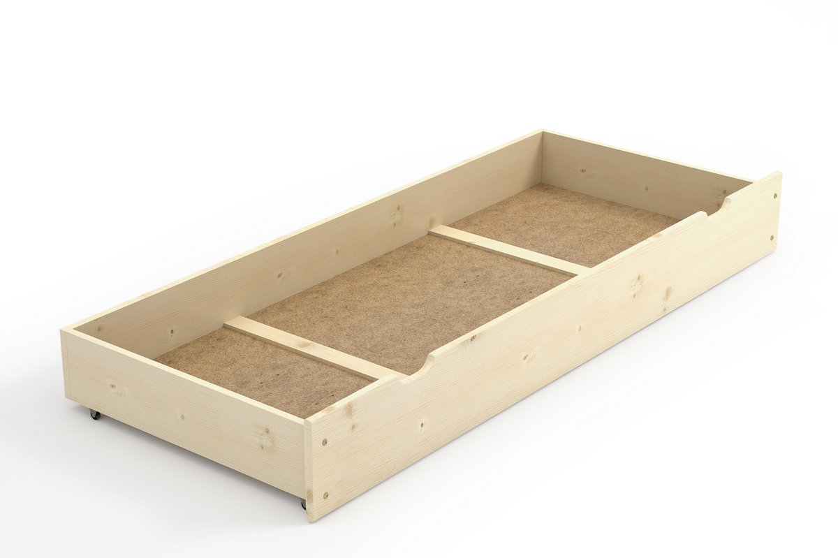 Šuplík pod postel - masiv smrk 200 cm