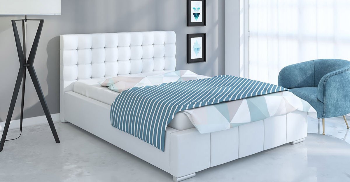 Čalouněná postel Napoli 90/200 cm s úložným prostorem madrid - ekokůže