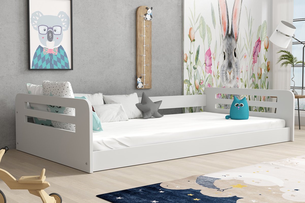 Postel Montessori Oliver 180 x 80 cm + rošt ZDARMA - bílá