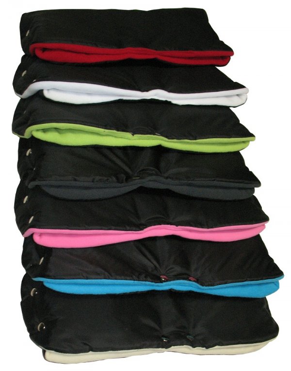 Rukávník fleece černý - béžová