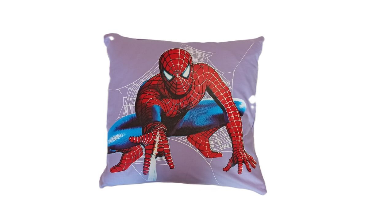 Dětský povlak na polštář 40x40 cm - Spiderman / lila