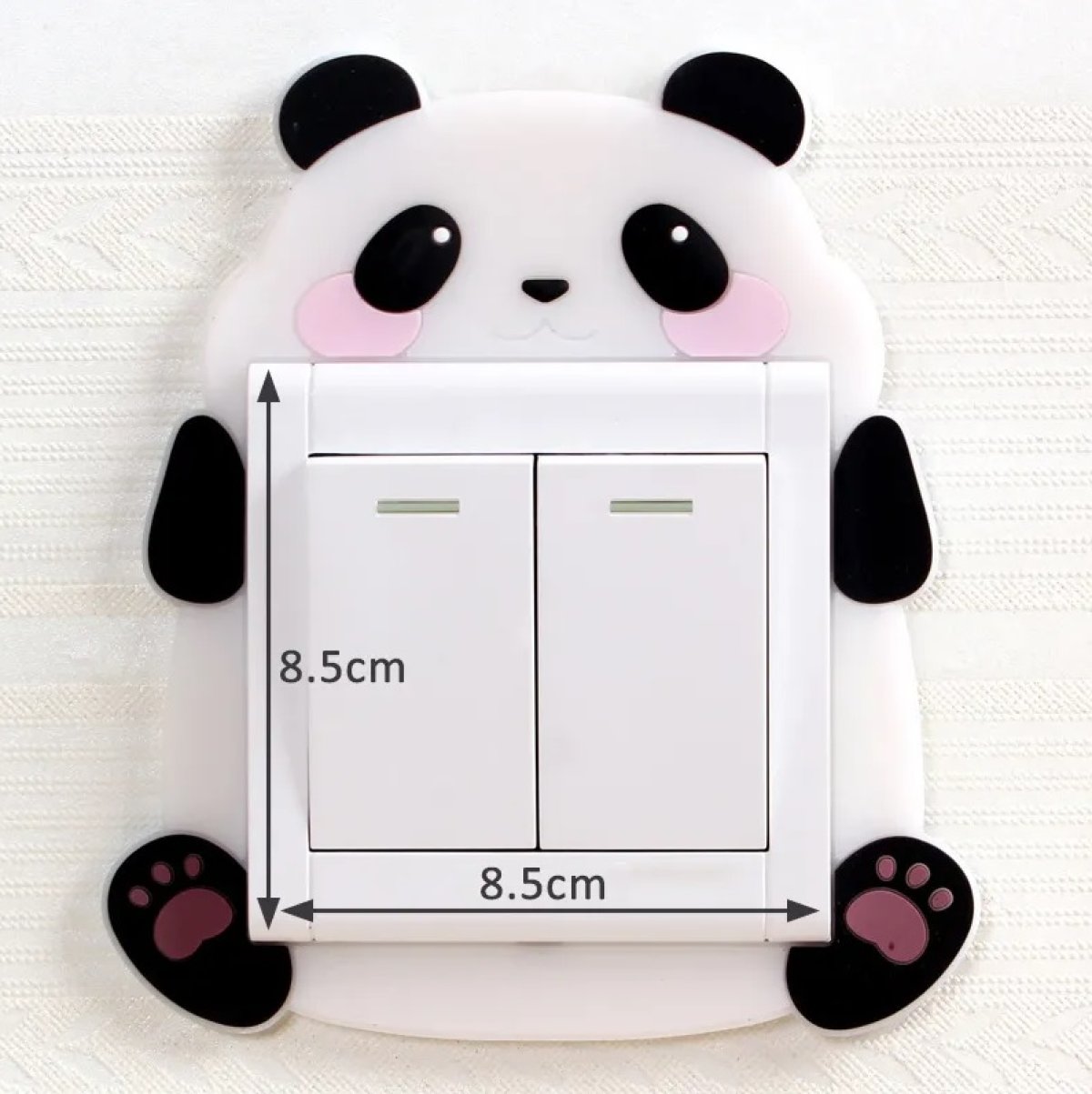 Svítící 3D silikonová dekorace vypínače / panda