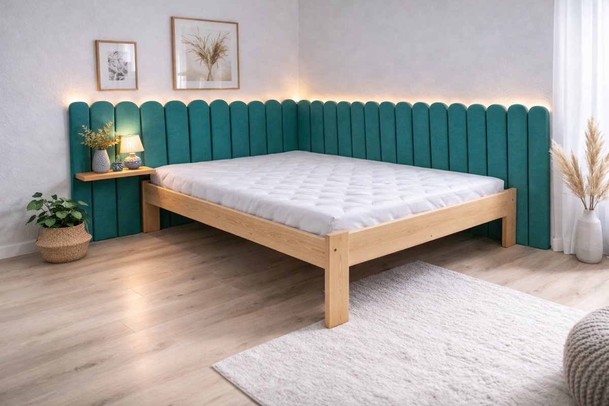 Čalouněný panel Plot 5 cm - tyrkysová 09 produkt