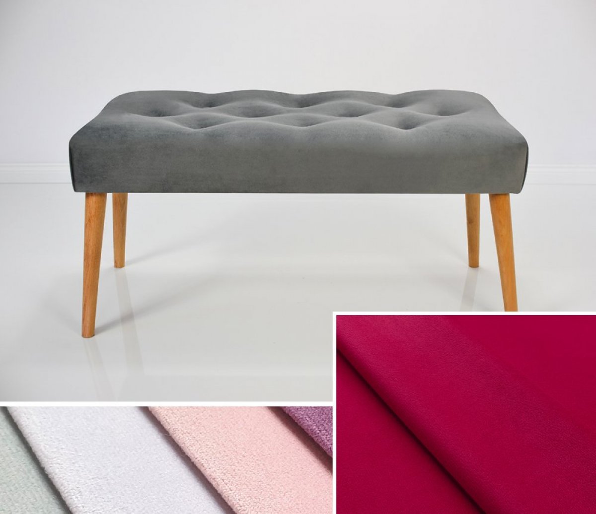 Čalouněná lavice DARINA 110x30x42 cm, barva rubínová