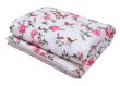 Velvet bavlněná deka 100 x 75 cm - zajíček a růže 