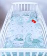 Dětské povlečení do postýlky 100/135 cm - Slon na Měsíci / šalvěj