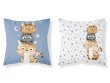 Dětský potah na polštář 40x40 cm - Kočičky blue