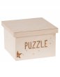 Dřevěný box na hračky PUZZLE 25x25x20 cm