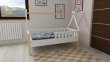 Postel z masivu Pavlík 160/80 cm + rošt ZDARMA - bílá/přírodní
