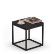 Konferenční stolek kovový 40x40 cm - černá / černá