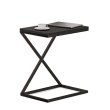 Konferenční stolek kovový 35x50 cm - černá / černá
