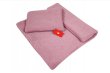 Set polštář a deka do kočárku z bouclé - růžová