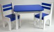 Stůl a dvě židličky K1 modrá