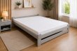 Zvýšená postel z masivu Halle šedá 120x200 cm + rošt ZDARMA Zvýšená postel z masivu Halle šedá 120x200 cm + rošt ZDARMA