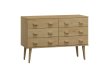 Komoda z masivu borovice Nord K2/3S 117/75/42 cm / přírodní
