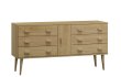 Komoda z masivu borovice Nord K4/3S 135/75/42 cm / přírodní