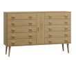 Komoda z masivu borovice Nord K4/5S 117/109/42 cm  / přírodní