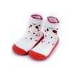 Froté ponožky pro děti s gumovou podrážkou KDI 009 - red/white