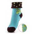 Dětské protiskluzové ponožky - modré s žirafou