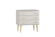 Komoda z masivu borovice Nord K1/3S 59/75/42 cm / bílá