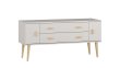 Komoda z masivu borovice Nord K3/2S 155/58,5/42 cm / bílá