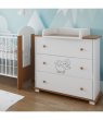 Přebalovací komoda Gloria - bílá/ olše Slon