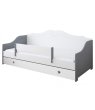 Postel Fiona 160/80 cm - šedá/ bílá + matrace + šuplík 