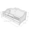 Postel Zina 180/80 cm - bílá + matrace + šuplík 