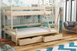 Patrová postel Tara 200x90 cm + rošty + šuplíky ZDARMA