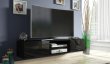 Závěsná TV skříňka 120 cm černá lesk