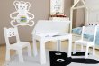 Stůl otevírací + 2 židle - Méďa bílá