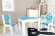 Stůl + dvě židle - míč modro-bílá