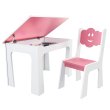 Stůl otevírací + 1 židle Mrak růžová