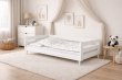 Postel z masivu Betka bílá na nohách 200/90 cm + rošt ZDARMA