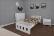 Zvýšená postel z masivu Nika 90 x 200 cm bílá + rošt ZDARMA