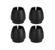 16 ks Silikonové krytky nohou židlí s plstí - černá