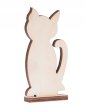 Dřevěná dekorace - Kočka 10,5 cm