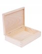 Přírodní dřevěná krabička / box na fotky - 17,5x13,5x5 cm