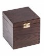 Krabička dřevěná 13x13x13,5 cm - temný bronz