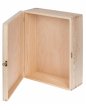 Přírodní dřevěná dárková krabička se zámkem - 40x30x13,5 cm