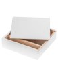 Krabička dřevěná s  přihrádkou - bílá