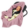 Zavinovací deka do autosedačky - růžová