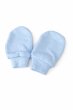 Kojenecké bavlněné rukavičky - světle modrá